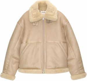 Pull&Bear Zimná bunda  béžová / krémová