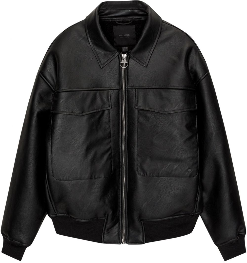Pull&Bear Prechodná bunda  čierna