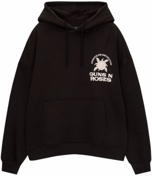 Pull&Bear Mikina  zelená / ružová / čierna / biela
