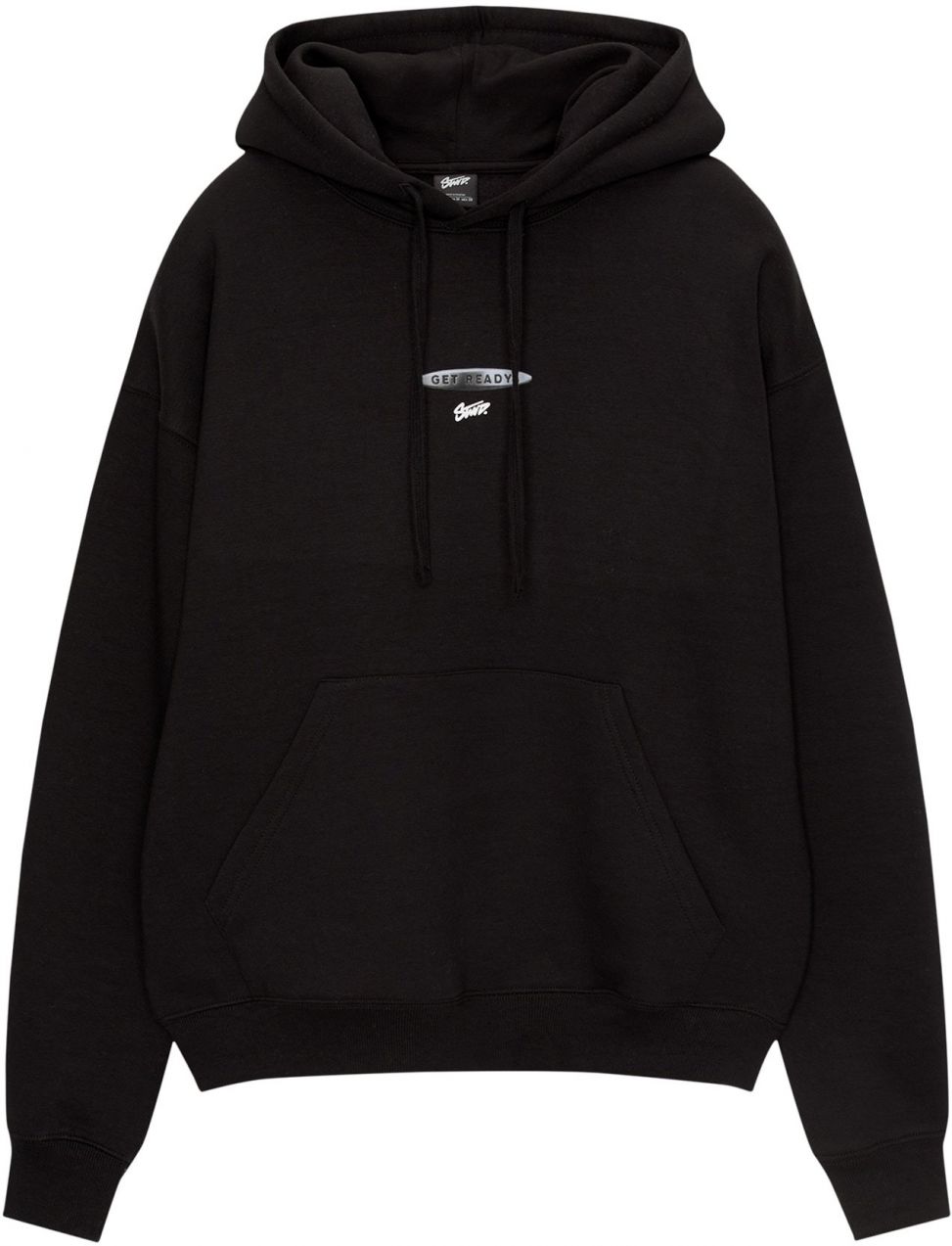 Pull&Bear Mikina  sivá / čierna / biela