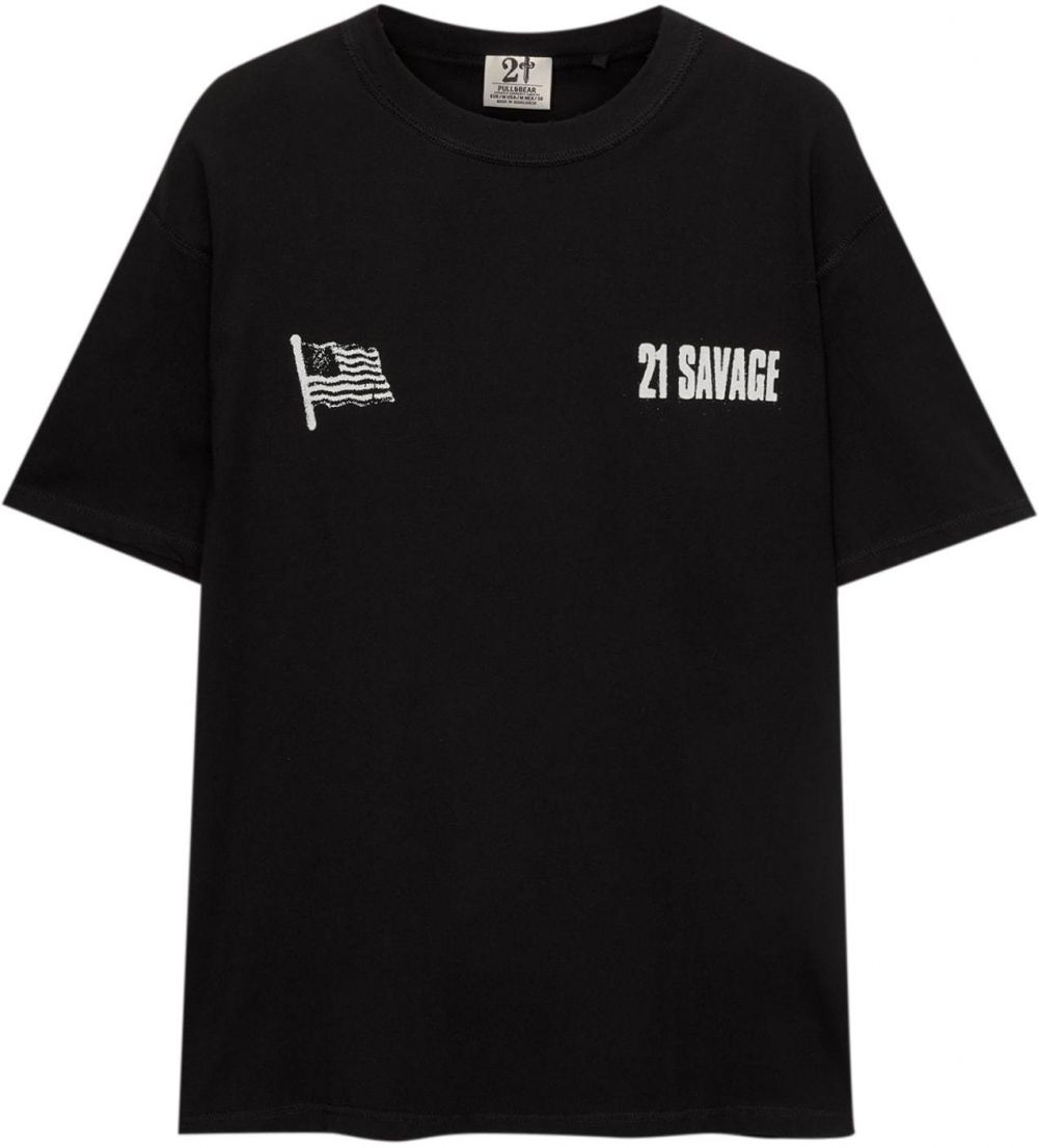 Pull&Bear Tričko  sivá / čierna / biela