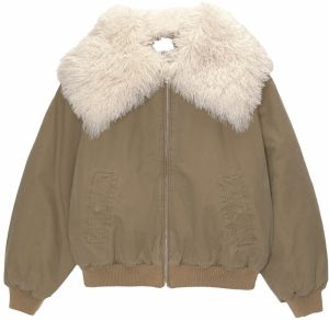 Pull&Bear Prechodná bunda  svetlobéžová / brokátová