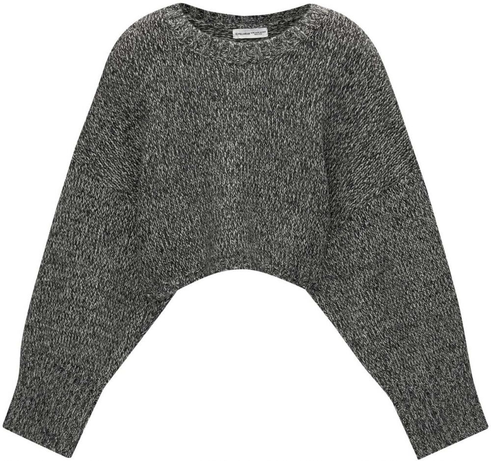 Pull&Bear Sveter  čierna melírovaná