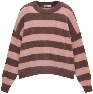 Pull&Bear Sveter  čokoládová / levanduľová / rosé