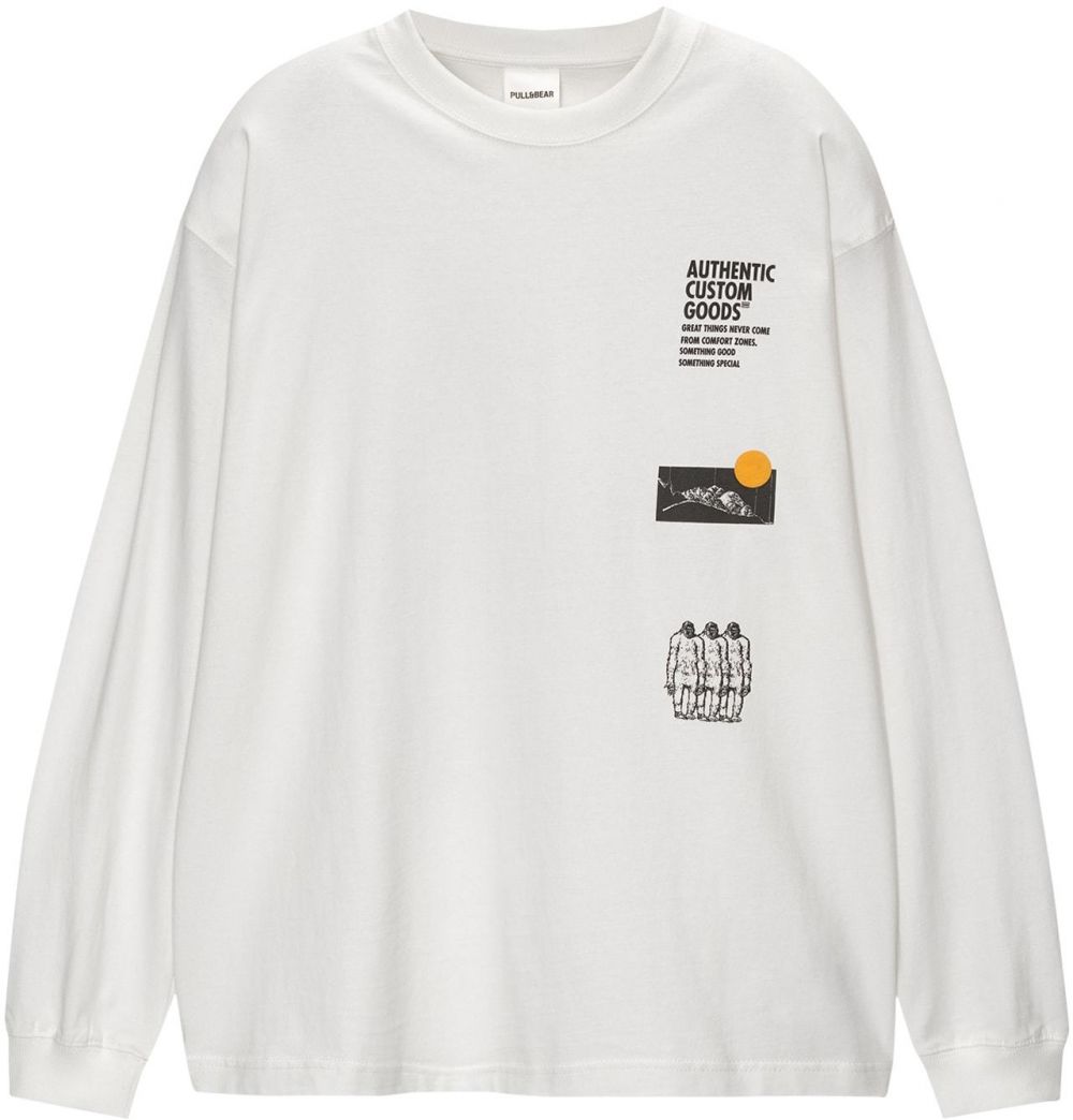 Pull&Bear Tričko  modrá / žltá / čierna / biela