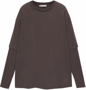 Pull&Bear Tričko  tmavošedá