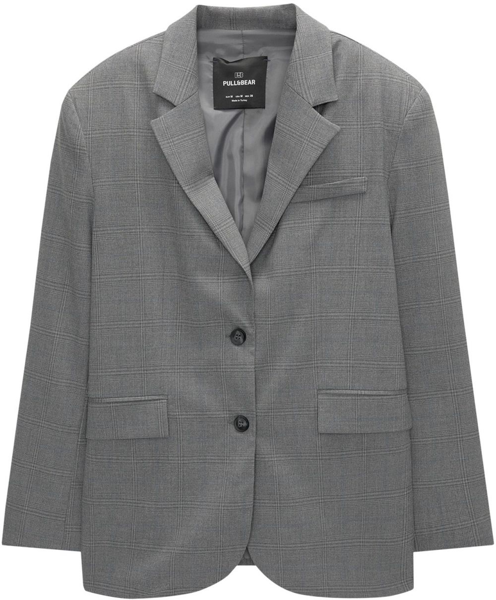 Pull&Bear Blejzer  sivá / tmavosivá