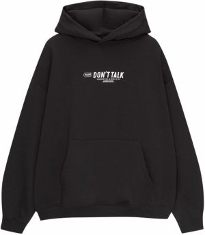 Pull&Bear Mikina  karamelová / čierna / biela