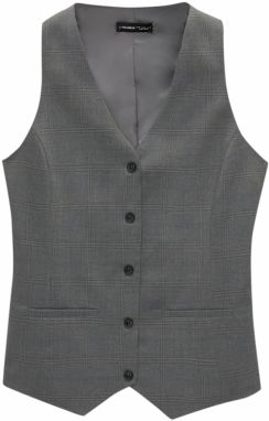 Pull&Bear Vesta k obleku  sivá / tmavosivá