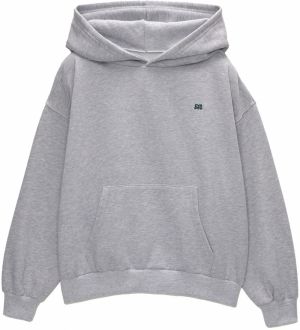 Pull&Bear Mikina  svetlosivá / tmavozelená