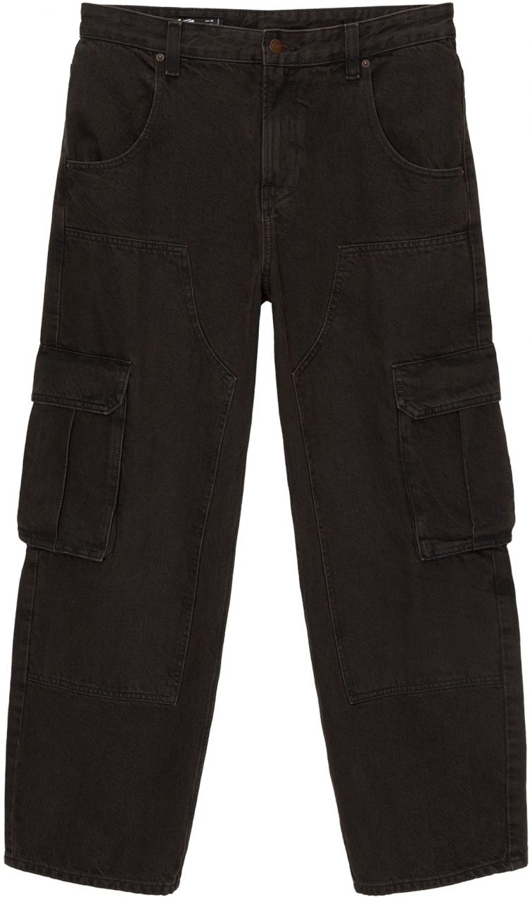 Pull&Bear Rifľové kapsáče  čierny denim