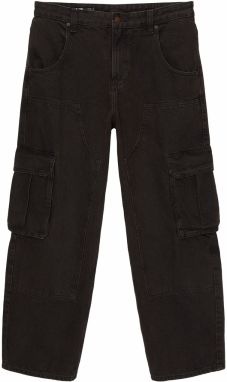 Pull&Bear Rifľové kapsáče  čierny denim