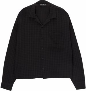 Pull&Bear Košeľa  sivá / čierna