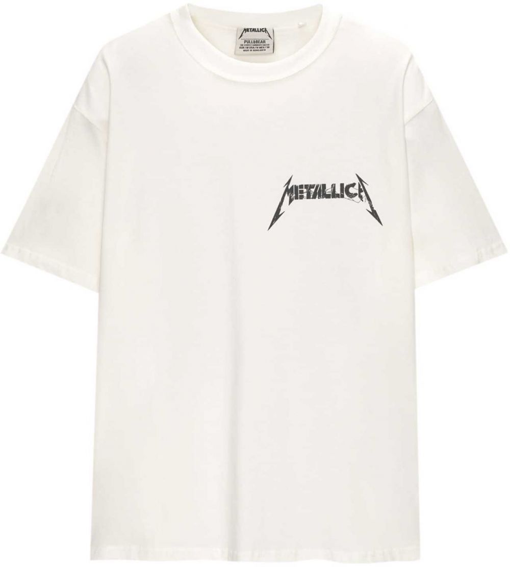 Pull&Bear Tričko  čierna / biela