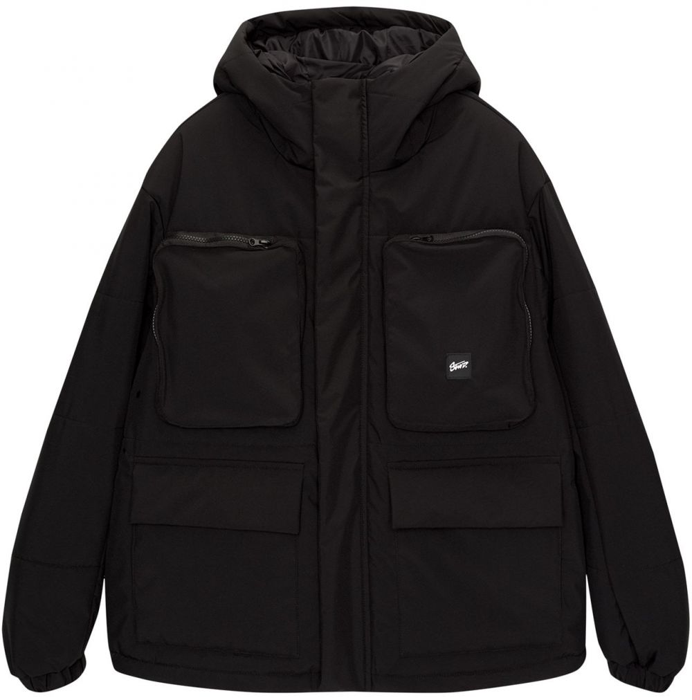 Pull&Bear Zimná bunda  čierna