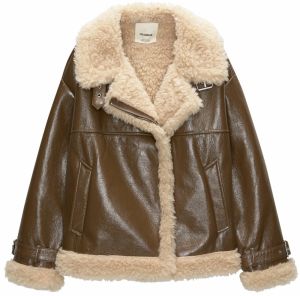 Pull&Bear Prechodná bunda  hnedá melírovaná