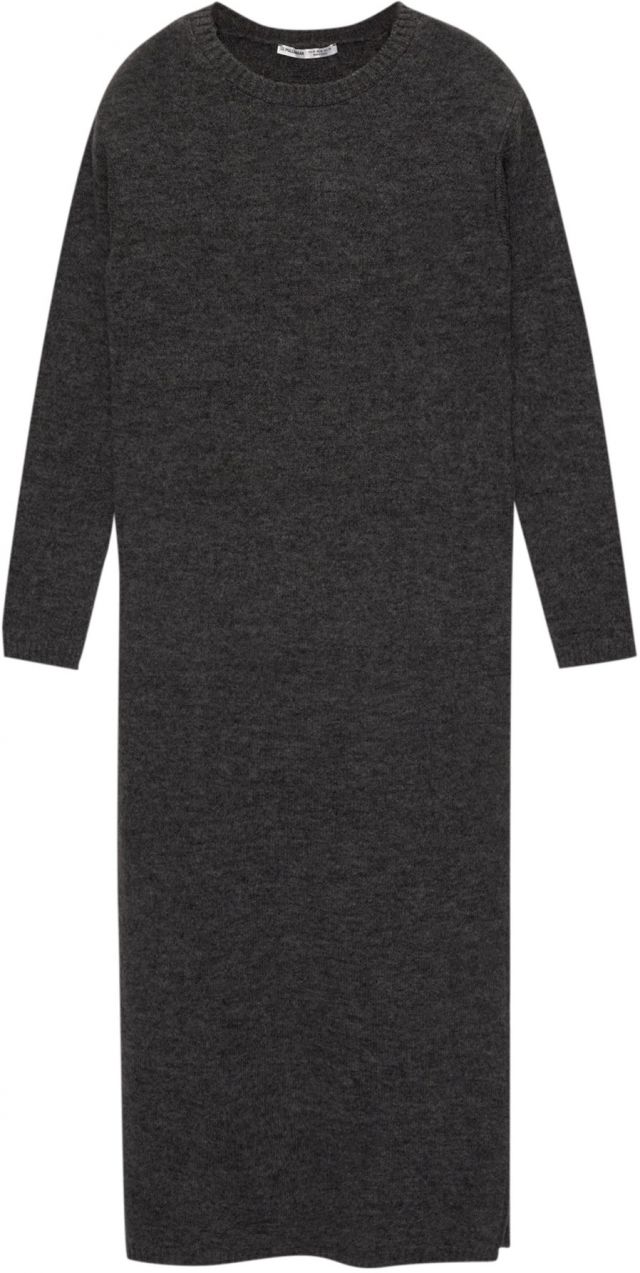 Pull&Bear Pletené šaty  tmavosivá
