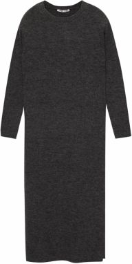Pull&Bear Pletené šaty  tmavosivá