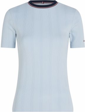 TOMMY HILFIGER Tričko  námornícka modrá / pastelovo modrá / červená / biela