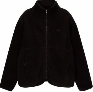 Pull&Bear Flisová bunda  čierna