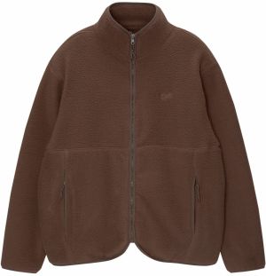 Pull&Bear Flisová bunda  čokoládová