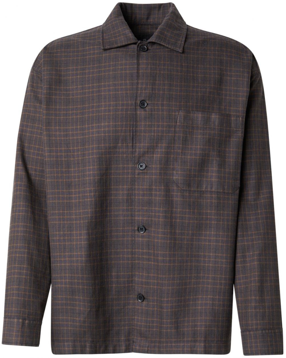 JACK & JONES Košeľa 'JPRBLAMADISON'  tmavobéžová / námornícka modrá / farby bahna