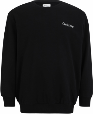 Jack & Jones Plus Mikina 'JJEBRADLEY'  fialová / čierna / biela