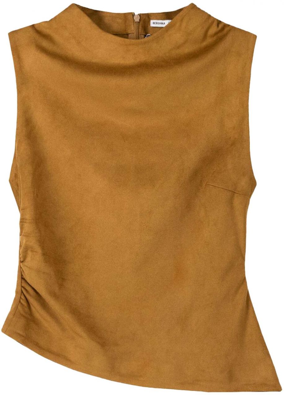Bershka Top  hnedá