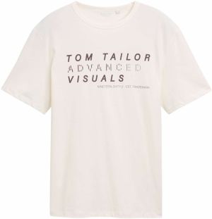 TOM TAILOR Tričko  černicová / šedobiela