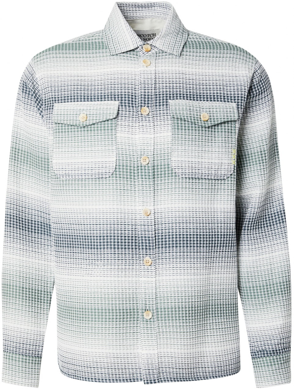 SCOTCH & SODA Košeľa  mätová / tmavozelená / biela