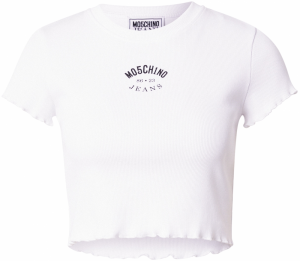 Moschino Jeans Tričko  čierna / biela