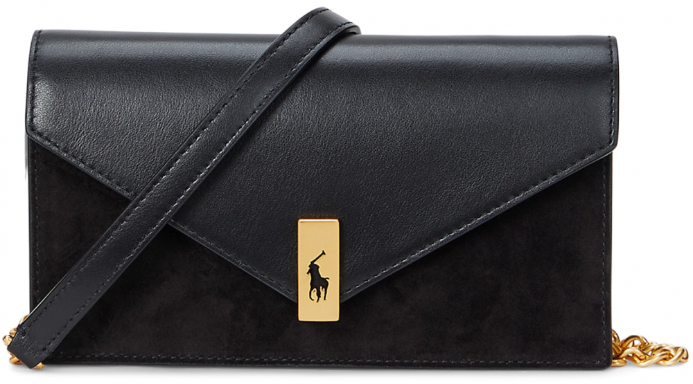 Polo Ralph Lauren Listová kabelka  čierna