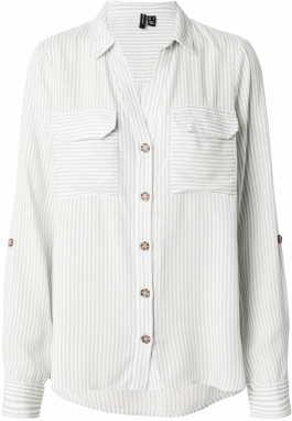 VERO MODA Blúzka 'VMBumpy'  mätová / biela