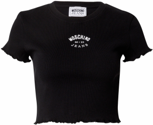 Moschino Jeans Tričko  čierna / biela