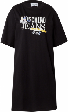 Moschino Jeans Šaty  modrá / žltá / čierna / biela