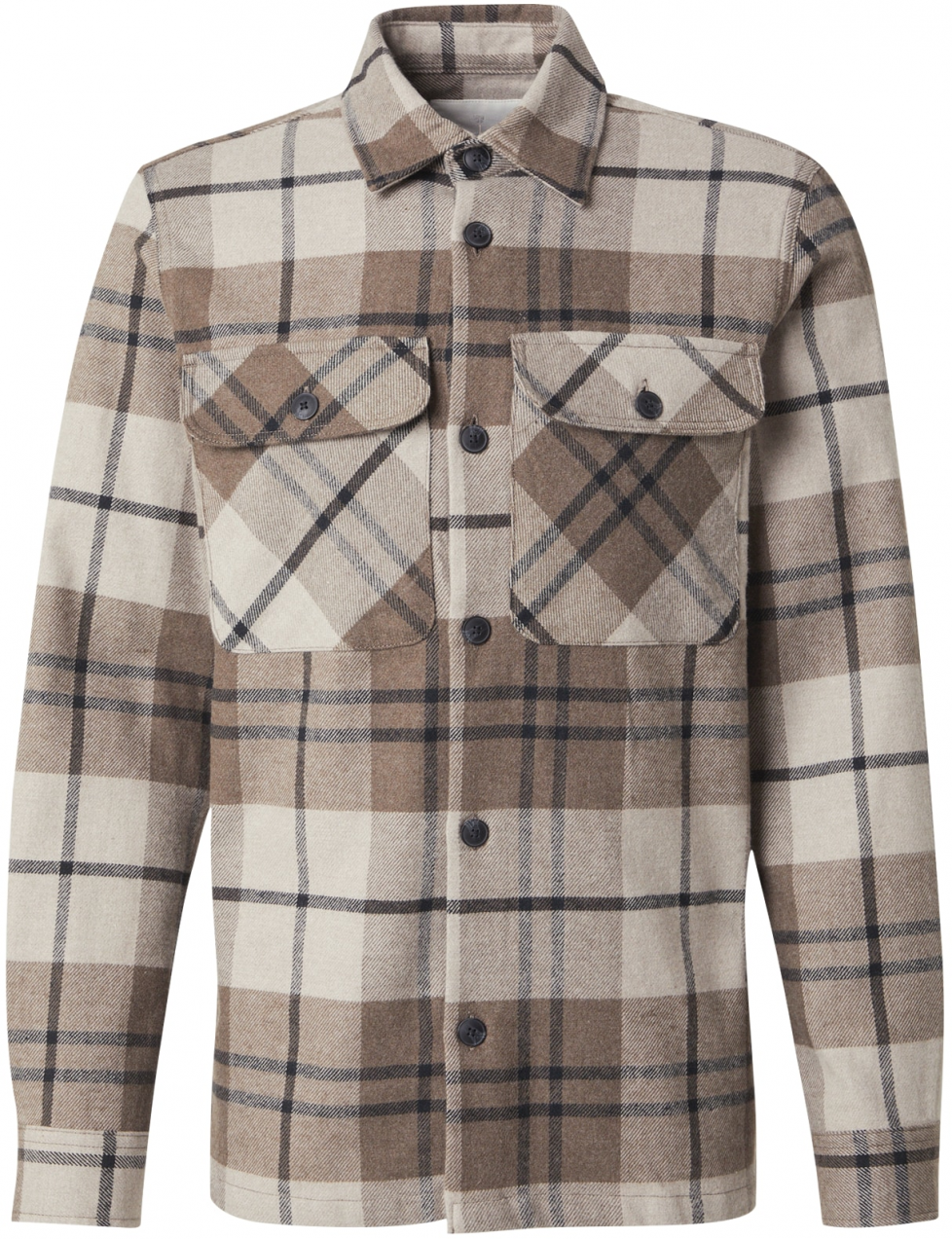 JACK & JONES Košeľa 'JPRRAYMOND'  krémová / mokka / čierna