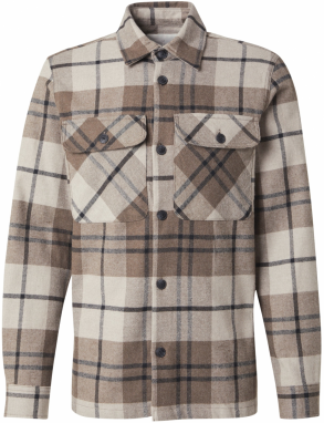 JACK & JONES Košeľa 'JPRRAYMOND'  krémová / mokka / čierna