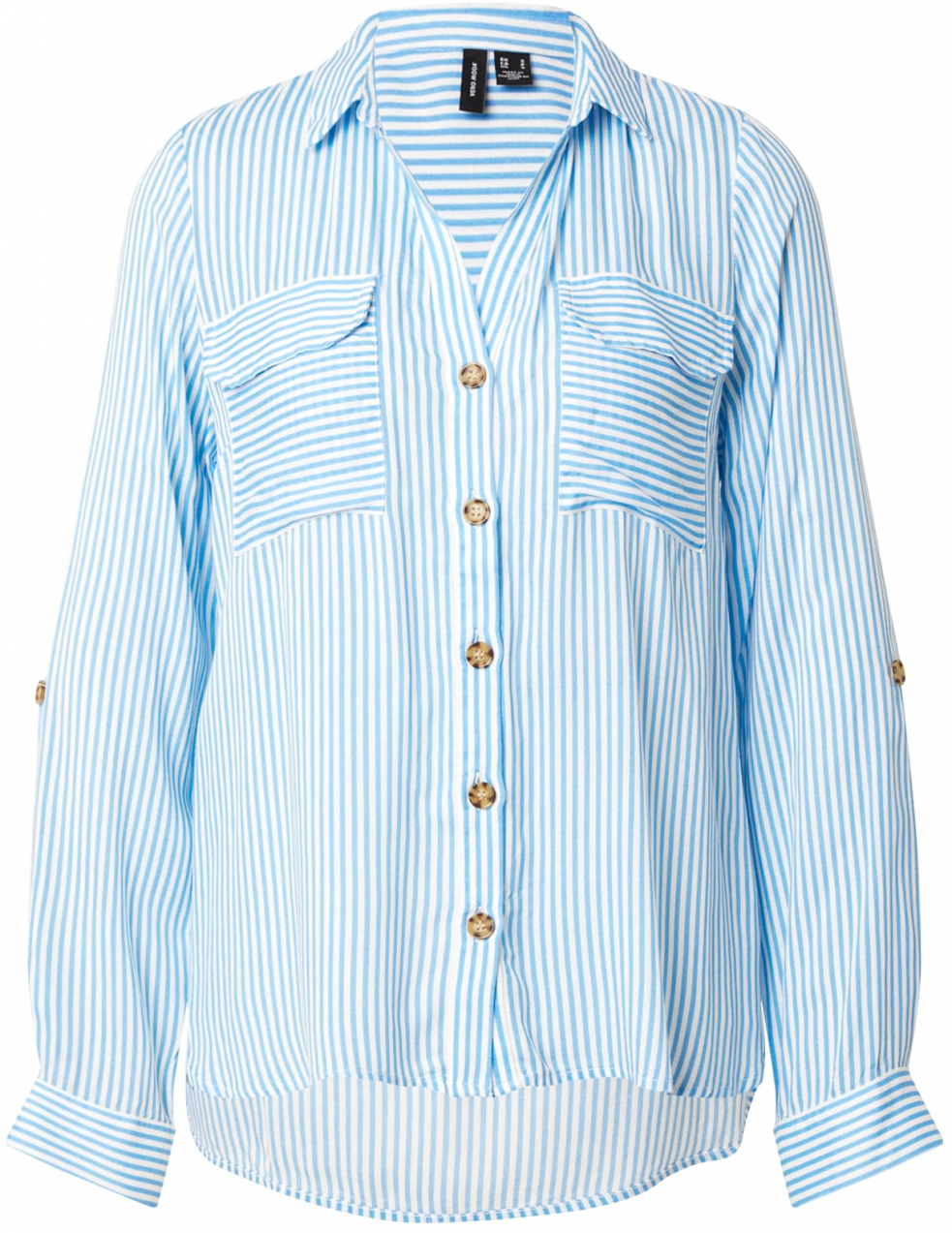 VERO MODA Blúzka 'VMBumpy'  nebesky modrá / biela