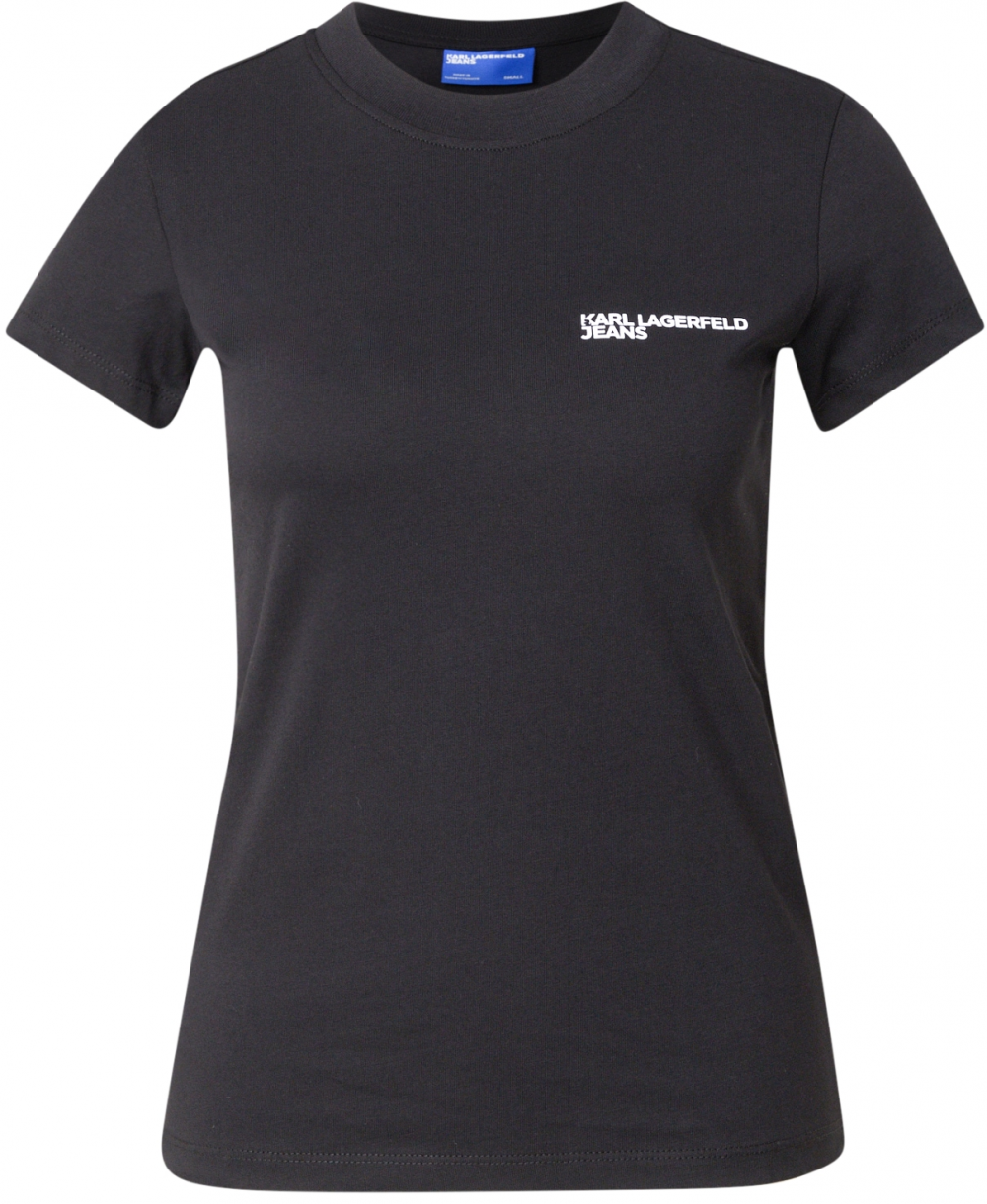 KARL LAGERFELD JEANS Tričko  čierna / biela