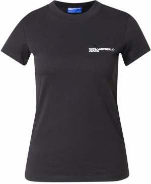 KARL LAGERFELD JEANS Tričko  čierna / biela