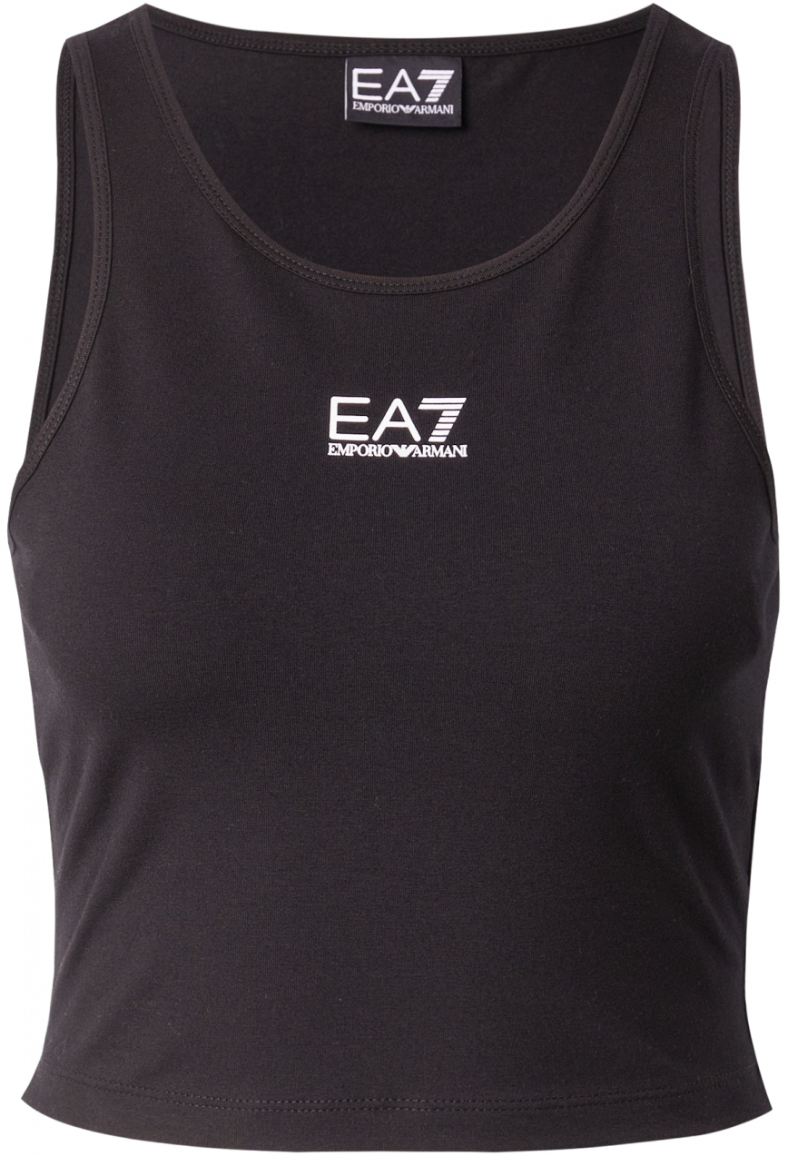 EA7 Emporio Armani Top 'ESSENTIAL'  čierna / biela
