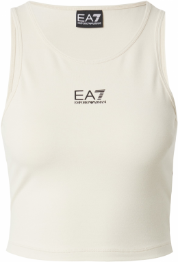 EA7 Emporio Armani Top 'ESSENTIAL'  čierna / biela ako vlna
