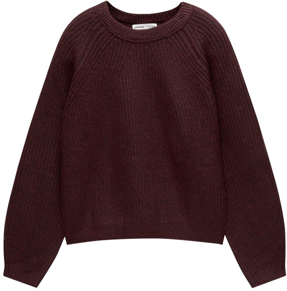 Pull&Bear Sveter  vínovo červená