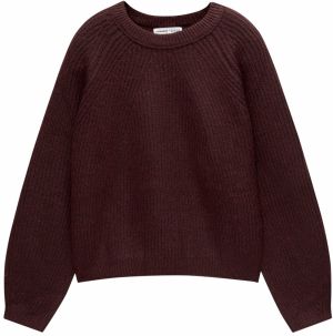 Pull&Bear Sveter  vínovo červená