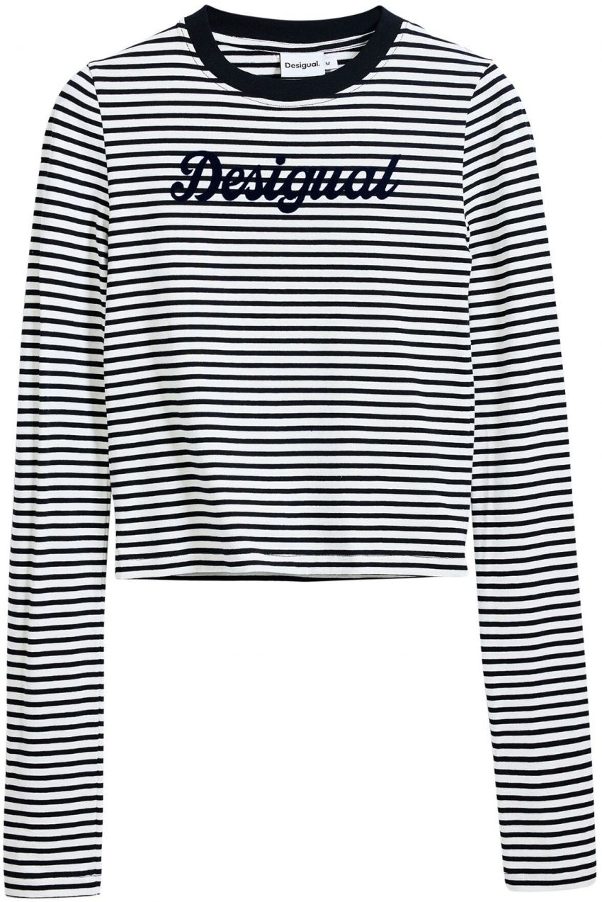 Desigual Tričko  čierna / biela
