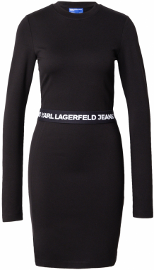 KARL LAGERFELD JEANS Šaty  čierna / biela