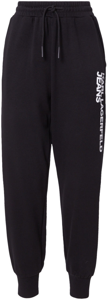 KARL LAGERFELD JEANS Nohavice  čierna / biela