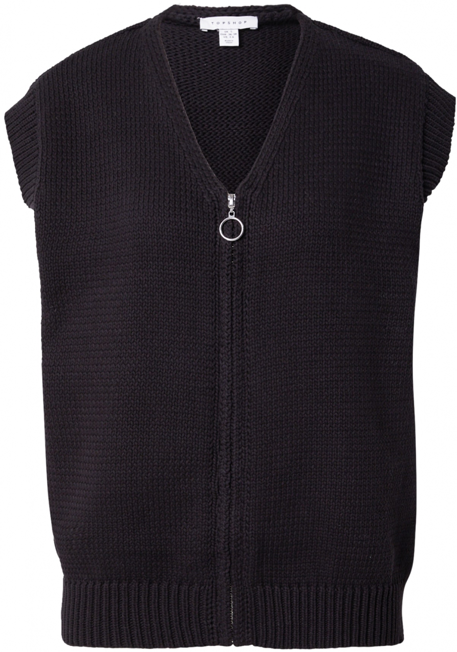 TOPSHOP Pletená vesta  čierna