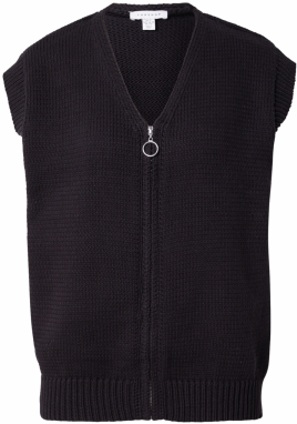 TOPSHOP Pletená vesta  čierna