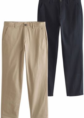 Next Chino nohavice  béžová / námornícka modrá